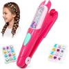 Syluxa Macchina per intrecciare i capelli ragazza, kit di strass per capelli con gemme riutilizzabili, accessorio per capelli ragazza per decorazione artistica, regalo di compleanno 5 6 7 8 9 10 anni