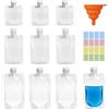 ZHENGYYUU 20 Pz Ricariche per Sapone Liquido da Doccia, 30ml 50ml 100ml Ricarica Portatile da Viaggio per Sapone Liquido, Shampoo, Bagnoschiuma, Lozione, con Imbuto in Silicone ed Etichetta
