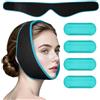 AYBUY Fascia Ghiaccio Gel Riutilizzabile per Viso, 4PCS Impacco di Ghiaccio | Impacchi Gel Riutilizzabili Fredde e Calde con Morbido Regolabile per il Viso denti del giudizio, mascella e mento, Nero