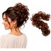 CAISHA XXL Posticcio Capelli Elastici Acconciature Da Sposa Voluminoso Riccio Chignon Rosso Rame HW20
