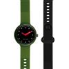 HIP HOP Orologio HWU1315 UOMO HERO.NEXT quadrante MONO-COLORE NERO movimento SMARTWATCH SMARTMODULE e CINTURINO SILICONE VERDE, NERO
