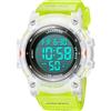 Timever Orologio Digitale Uomo 5 ATM, Silicone, Sveglia e Cronometro | Cinturino in silicone, sveglia, cronometro, data e luce; modello sportivo da uomo resistente all'acqua fino a 5 ATM.