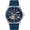 Bulova Orologio automatico 98A303, Blu, cinghia