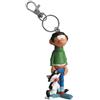 Plastoy Gaston Lagaffe Portachiavi Gaston e il suo gatto - Plastica - 14 cm