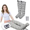 vanenferse Pressoterapia per Casa 6 Camere (Grigio, L 2 gambe) | Pressoterapia Linfodrenaggio Professionale, Massaggiatore Elettrico Gambe linfodrenante, 0-30 Min, 30-240 mmHg