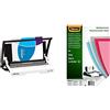 Fellowes Crc56275 Rilegatrice Star+ 150 A Dorsi Plastici, Capacità Di Rilegatura 150 Fogli & 5376001 Copertine Per Rilegatura In Pvc Trasparente, Formato A4, 150 Micron, Confezione Da 100 Pezzi