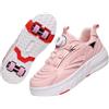 Hixingo Scarpe con Rotelle per Ragazzi Ragazze, Bambino 2 in 1 Scarpe da Skateboard Sneakers Sportive con Ruote, 28-38 EU Lacci Rotanti Scarpe Ginnastica Pattini a Rotelle