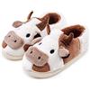 sharllen Pantofole di mucca soffice, novità Pantofole di casa animale carino per le donne peluche Fuzzy inverno caldo cotone scarpe per gli uomini Indoor & Outdoor