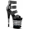 WOkismD Sandali con Borchie da Donna Piattaforma Open Toe Tacchi altissimi con Tacchi a Spillo da 20 cm Décolleté con Cinturino con Fibbia in Metallo Gotico exy Stripper Pole Dance Dress Shoes