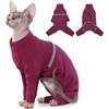 Hjyokuso Vestiti Per Gatti Sphynx, Costume Per Gatto, Maglioncino Gatto Morbidi E Traspiranti, Body Post Operatorio Gatto Maschi Femmine, Vestito Gatto Per Sphinx, Cuccioli, Cornish Rex, Devon Rex