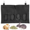 WizeFolk Porta Fieno Per Conigli, 44 x 29 cm Borsa Per Mangiatoia Di Fieno,Sacchetti Fieno Mangiatoia,Fieno Da Appendere Con 4 Finestre, per Piccoli Animali Domestici, Porcellini d'India,Resistente all'acqua