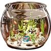 Generico Acqueto di pesce rotondo, acquario desktop Cilindro chiaro betta pesce | Compact Modern Aquatic Animal Contenir Room Decoration per il tavolo da casa