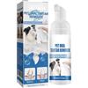 HTU Spray per la rimozione del tartaro Orale Animali 60 ml, Schiuma per Pulizia Bocca Cane e Gatto, alito Fresco, 1 Pezzo