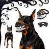 ELMVAR Museruola spaventosa con denti, museruola mostruosa stile cane infernale, per Halloween, maschera in lattice regolabile per cani di piccola (Version without blood,XL)