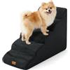 Gardner Pet Scala per Cani Piccoli 5 Gradini, Scaletta per Cani Lavabile Alta 55 cm, Rampina in Schiuma con Rivestimento Antiscivolo e Impermeabile per Letto, Divano e Auto, Grigio Scuro