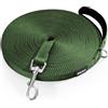 HAPPY HACHI Guinzaglio da Traino per Cani, 3 m/5 m/10 m/15 m/20 m/25 m/30 m/33 m, in Nylon con Cinturino, per Cani di Taglia Grande e Piccola (Verde, 20M)