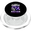 Alzheimer's Awareness Purple Ribbon Appa Indosso il viola per il sostegno di mio fratello Alzheimer PopSockets PopGrip per MagSafe