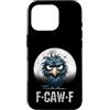 Black Crazy Crow Gothic Moon Halloween A Custodia per iPhone 16 Pro F-Caw-F Corvo Nero Uccello Nero Divertente Corvo F-Caw-F