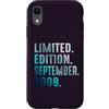Birthday Gift Limited Edition September Custodia per iPhone XR Edizione Limitata Settembre 2008 Retro Vintage 2008
