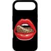 Red Lips Leopard Tongue Retro Fashion Gr Custodia per iPhone Air Stile vintage con stampa animalier e labbra rosse