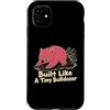 Wombat Burrowing Wildlife Animal Lover Custodia per iPhone 11 Costruito come un piccolo bulldozer Wombat Forza