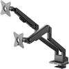 goobay Supporto Doppio Monitor 17-32 Pollici con Molla a Gas Girevole Regolabile in Altezza VESA 100x100 2x Fino a 9 kg - Pro - 70814