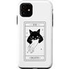 Death Tarot Card Black Cat Witchy Hallow Custodia per iPhone 11 Tarocchi Gatto Nero Morte Stregoneria Lettura dei Tarocchi gotici