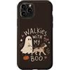 Cute Ghost Halloween Custodia per iPhone 11 Pro Divertente Halloween Dog Walk Ghost Pumpkin Boo