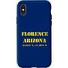 Arizona Cities & Towns Custodia per iPhone X/XS Souvenir delle coordinate di Firenze Arizona
