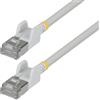 StarTech Cavo Ethernet Cat6A Ultra Slim Bianco 1m, Snagless, FTP, Rame Puro, Cavo di Rete Patch RJ45 Ultra Sottile 34 AWG, Testati Singolarmente