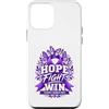 Hope Through Alzheimers Awareness Custodia per iPhone 12 mini Hope Fight Win Memory Support Alzheimer Consapevolezza Viola
