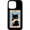 Death Tarot Card Black Cat Witchy Hallow Custodia per iPhone 15 Pro Max Tarocchi Gatto Nero Morte Strega Gatto
