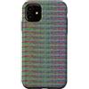 Art Pop Mobile Gallery Custodia per iPhone 11 Astratto Multicolore Orizzontale Stippled Band Design