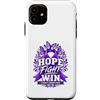 Hope Through Alzheimers Awareness Custodia per iPhone 11 Hope Fight Win Memory Support Alzheimer Consapevolezza Viola