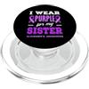 Alzheimer's Awareness Purple Ribbon Appa Indosso il viola per la consapevolezza dell'Alzheimer di mia sorella PopSockets PopGrip per MagSafe
