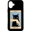 Death Tarot Card Black Cat Witchy Hallow Custodia per iPhone 16 Plus Tarocchi Gatto Nero Morte Strega Gatto