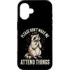 Introverso Ansia Sociale Antisociale Tim Custodia per iPhone 16 Please Don't Make Me Attend Things Pantofolaio