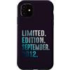 Birthday Gift Limited Edition September Custodia per iPhone 11 Edizione Limitata Settembre 2012 Retro Vintage 2012