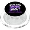 Alzheimer's Awareness Purple Ribbon Appa I ricordi contano l'elefante della consapevolezza dell'Alzheimer PopSockets PopGrip per MagSafe