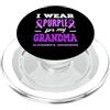Alzheimer's Awareness Purple Ribbon Appa Indosso il viola per la consapevolezza dell'Alzheimer di mia nonna PopSockets PopGrip per MagSafe