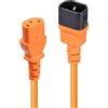 Lindy ALARGADOR CABLE ALIMENTACION LINDY IEC C14 - C13 NARANJA 0,5M