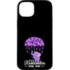 Alzheimer's Awareness Purple Ribbon Appa Custodia per iPhone 15 Plus Ricorda per te La consapevolezza dell'Alzheimer degli elefanti