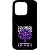 Alzheimer's Awareness Purple Ribbon Appa Custodia per iPhone 15 Pro Ricorda per coloro che non possono porre fine all'Alzheimer