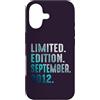 Birthday Gift Limited Edition September Custodia per iPhone 17 Edizione Limitata Settembre 2012 Retro Vintage 2012