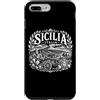 Desert Merch Sicily Italy Shop Custodia per iPhone 7 Plus/8 Plus Sicilia Italia Paesaggio urbano xilografia