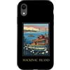 Mackinac Island Travel Art Studio Custodia per iPhone XR Mackinac Island Michigan Grandi Laghi Vintage Retro Art