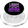 Alzheimer's Awareness Purple Ribbon Appa Indosso il viola per la consapevolezza dell'Alzheimer di mio fratello PopSockets PopGrip per MagSafe