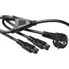 ACT POWERCORD SCHUKO-2XC5 BK 1.80M
