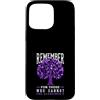 Alzheimer's Awareness Purple Ribbon Appa Custodia per iPhone 15 Pro Max Ricorda per coloro che non possono porre fine all'Alzheimer