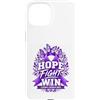 Hope Through Alzheimers Awareness Custodia per iPhone 15 Hope Fight Win Memory Support Alzheimer Consapevolezza Viola